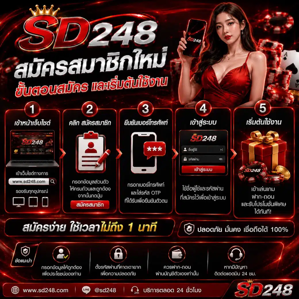 SD248 สมัครสมาชิกใหม่ ขั้นตอนสมัครและเริ่มต้นใช้งาน